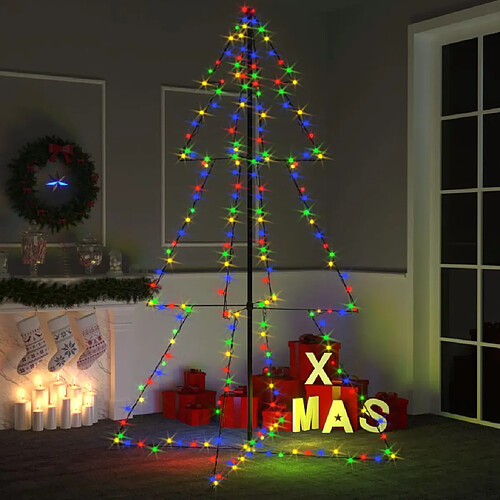 vidaXL Arbre de Noël cône 240 LED d'intérieur/d'extérieur 118x180 cm