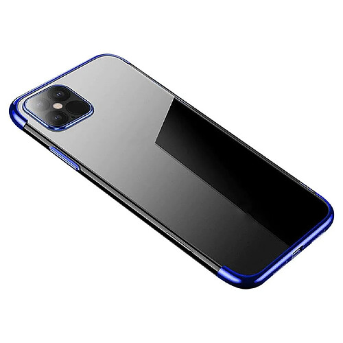 Ozzzo transparent couleur coque gel tpu cadre de galvanoplastie couverture pour xiaomi mi 11 bleu