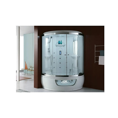 Karag Cabine de douche complète angulaire hydromassante ELENA 150x150 cm x 220 cm