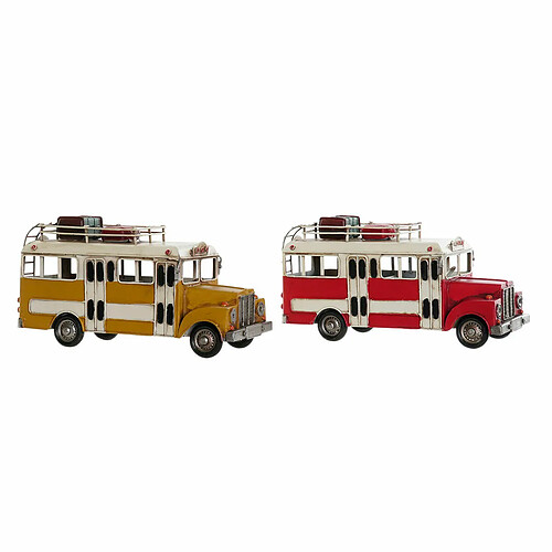 Véhicule DKD Home Decor Le Bus Vintage (2 pcs) (32 x 13 x 17 cm)