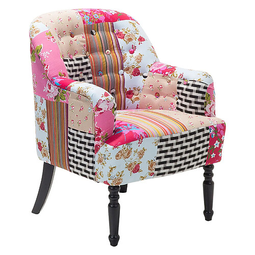 Beliani Fauteuil MANDAL Tissu Rose