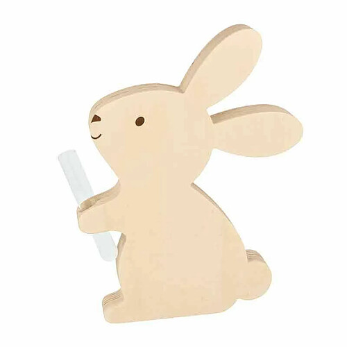 Artemio Soliflore en bois 18 x 24 x 2,5 cm - Lapin