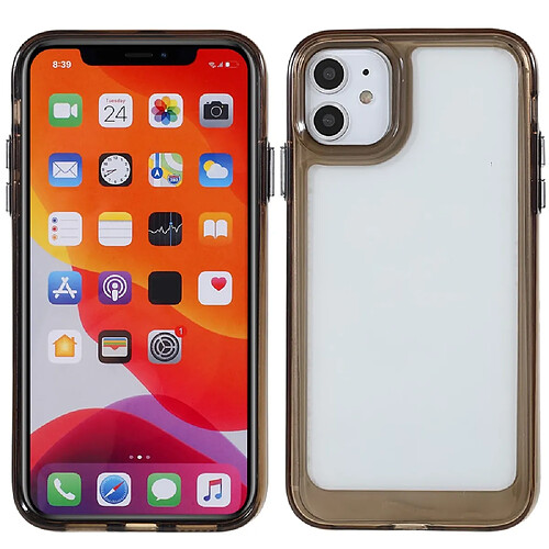 Coque en TPU + acrylique transparent, hybride gris pour votre Apple iPhone 11 6.1 pouces