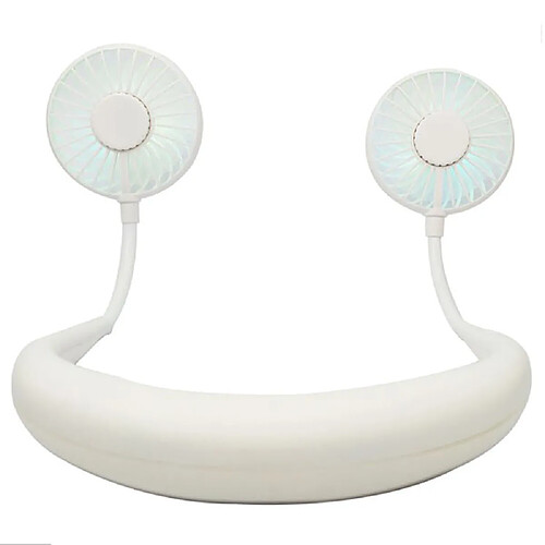 (Blanc) Ventilateur de Cou Portable Suspendu 2 en 1