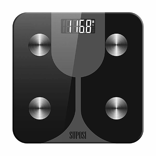 Universal Balance de salle de bains Balance numérique Graisse corporelle Poids de plancher Intelligent Poids Homme Ligne Balance Connexion électronique Bluetooth Pound (Noir)