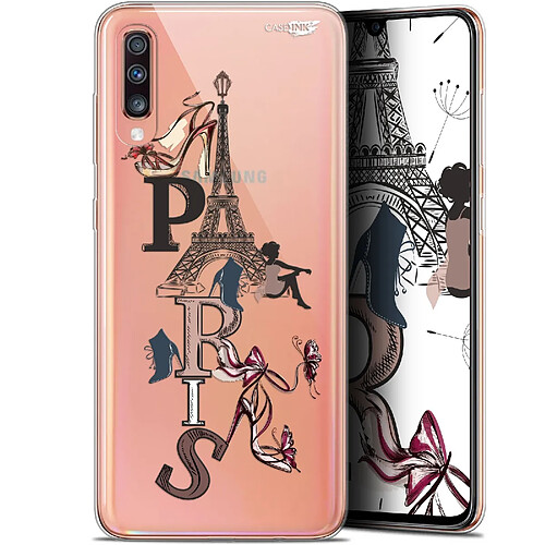 Caseink Coque arrière Samsung Galaxy A70 (6.7 ) Gel HD [ Nouvelle Collection - Souple - Antichoc - Imprimé en France] Stylish Paris