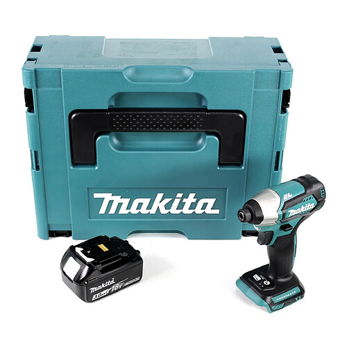 Makita DTD 155 RF1 Perceuse visseuse à percussion sans fil et sans balai 18 V Li-Ion + 1x Batterie BL1830 3,0 Ah + Coffret -