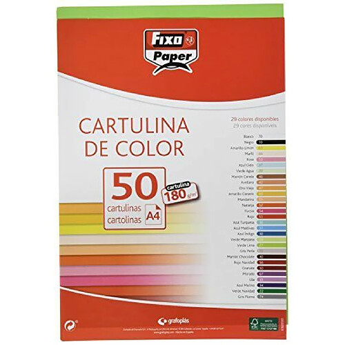 Fixo 11110327-Pack de 50grandes, A4, couleur vert lime