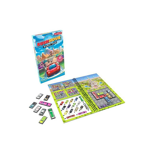 Rush Hour World Tour, 40 défis, Jeux de logique magnétique, 1 Joueur, a partir de 8 Ans, Version voyage, 76544, Ravensburger