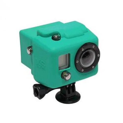 XSories Hooded Silicon Cover HD Housse de protection en silicone pour GoPro avec écran LCD Vert pomme