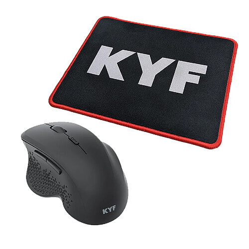 Kit Gaming Ultime: Souris Connectée sans Fil et Tapis de Souris Ultra-Mince KYF