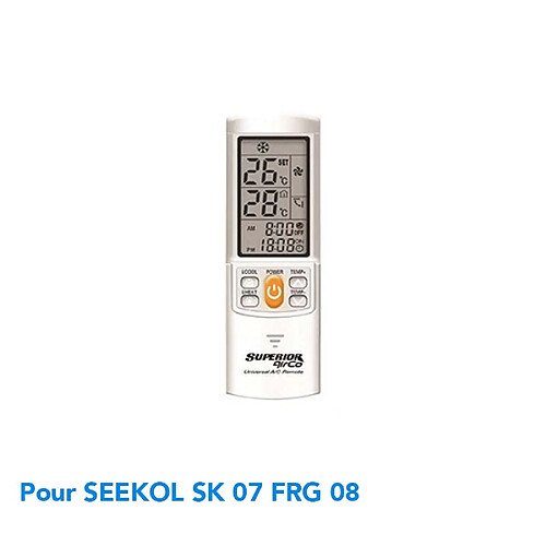 Superior Télécommande de remplacement climatisation pour SEEKOL SK 07 FRG 08