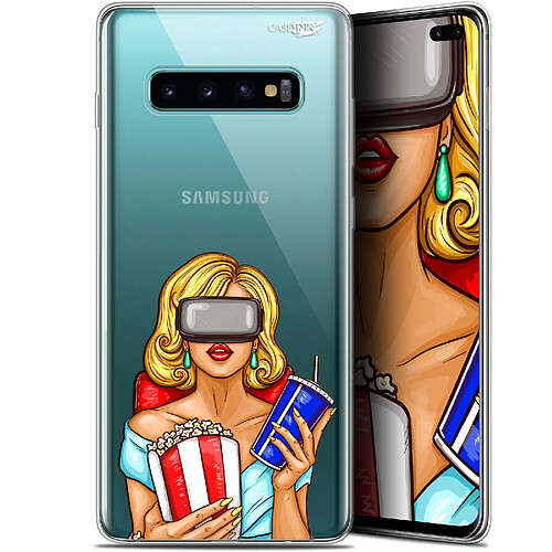 Caseink Coque arrière Samsung Galaxy S10+ (6.4 ) Gel HD [ Nouvelle Collection - Souple - Antichoc - Imprimé en France] Au Cinema