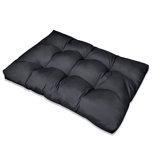 Decoshop26 Coussin de chaise pour intérieur ou extérieur gris 120x80x10 cm DEC021366