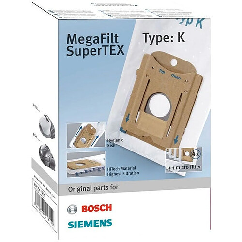 4 sacs de rechange Typ. K SuperTEX BOSCH pour aspirateur