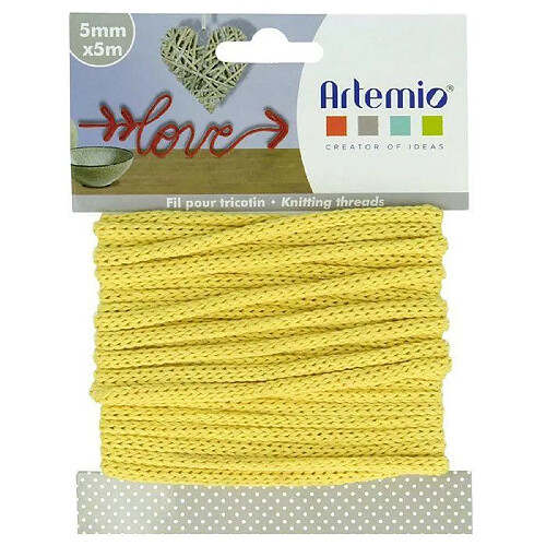 Artemio Fil à tricotin 5 mm x 5 m - jaune