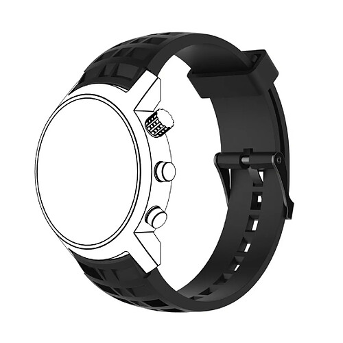 Wewoo Bracelet pour montre connectée Dragonne de remplacement en silicone SUUNTO Terra Noir