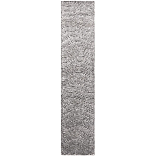 Vidal Tapis de couloir en laine 389x84 gris Darya