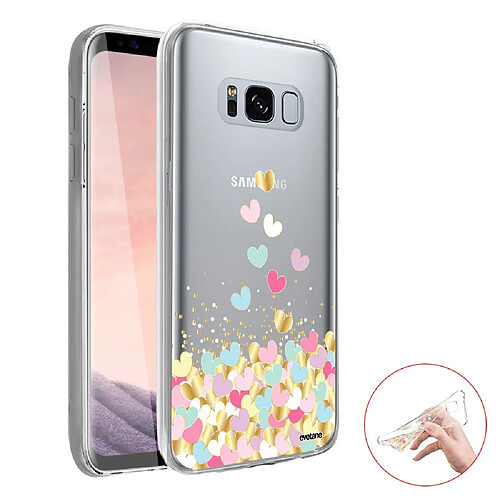 Coque Samsung Galaxy S8 Plus 360 intégrale transparente Coeurs Pastels Ecriture Tendance Design Evetane.