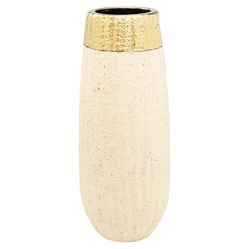 Vase Romimex Beige Doré Porcelaine 17 x 40 x 17 cm