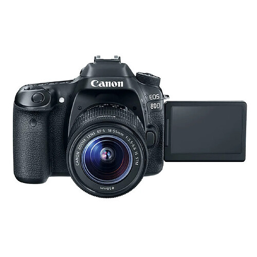 CANON Canon EOS 80D + EF-S 18-200mm f/3.5-5.6 IS - Appareil photo 24.2 MP - Vidéo Full HD - Ecran LCD 3' tactile et orientable - Wi-Fi - NFC + Zoom transtandard stabilisé