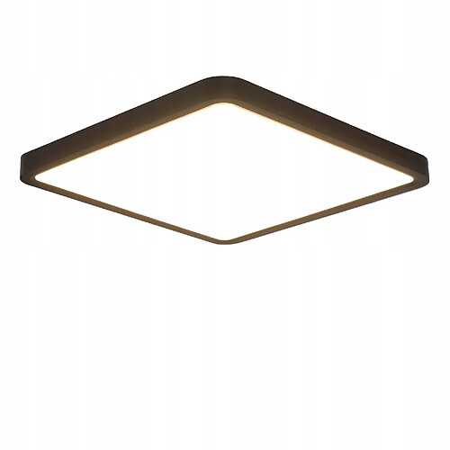 NETTLIFE Plafonnier LED Plat pour Chambre à Coucher Noir 23cm Chambre à Coucher 18W Lampe de Lampe de Couloir carrée 4000K pour Salle de Bain Cuisine