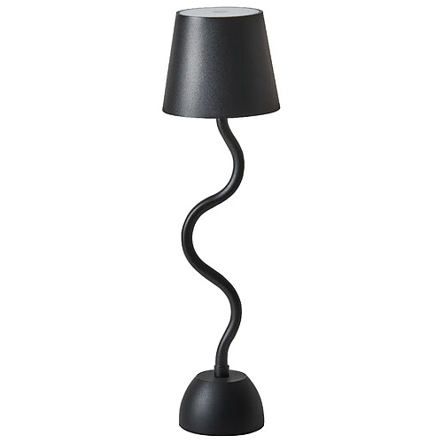 Beliani Lampe de table en métal sans fil noir VOUGA