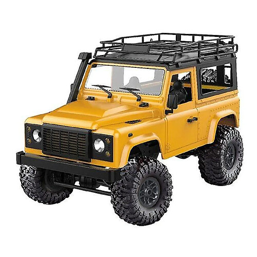 Universal 1: 12 Mn-90 RC chenille 2.4G 4WD télécommandé grand pied cross-country grimpant véhicule militaire modèle RTR télécommandé camion jouet (jaune)