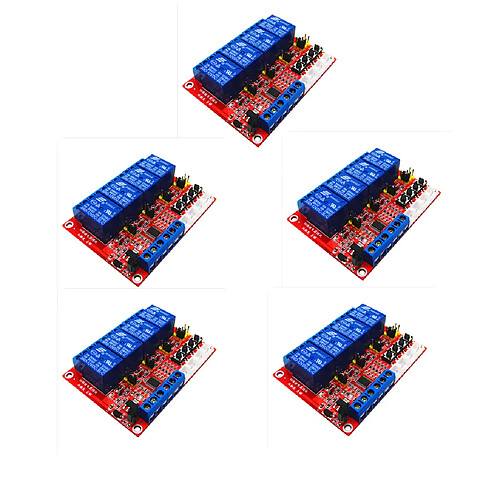 Panneau de module de relais d'interverrouillage auto-verrouillage à 5 canaux 5 pièces pour Arduino 12V