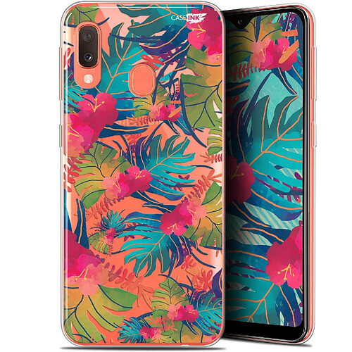 Caseink Coque arrière Samsung Galaxy A20E (5.8 ) Gel HD [ Nouvelle Collection - Souple - Antichoc - Imprimé en France] Couleurs des Tropiques