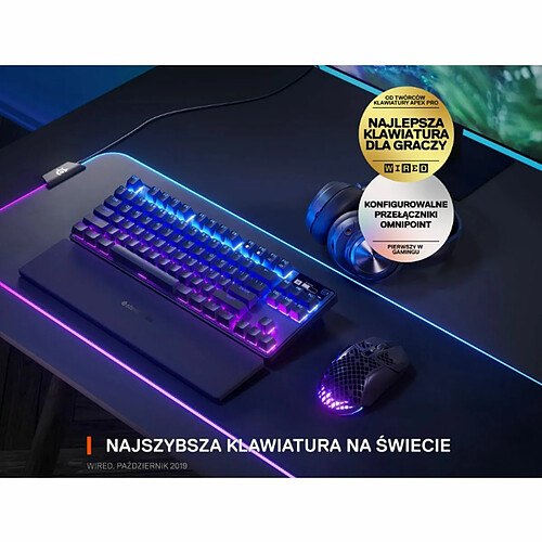 Clavier sans fil SteelSeries Apex 9 Noir Multicouleur Monochrome QWERTY Qwerty US