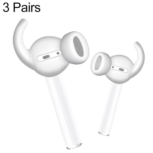 Wewoo Coussinets Mousse 3 paires de casques sans fil Denoise étui de protection en silicone pour Apple AirPods 1/2