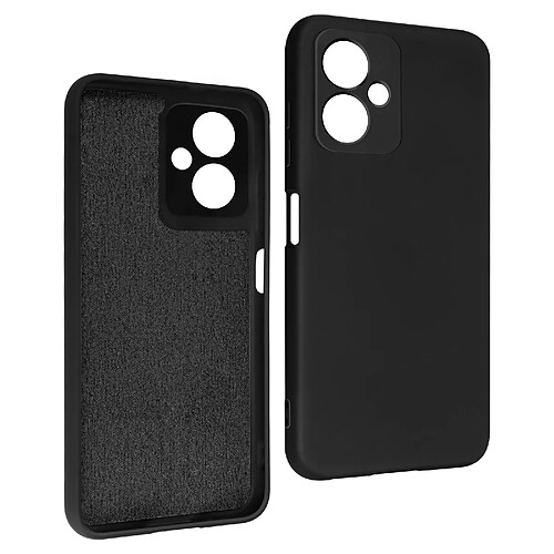 Avizar Coque pour Xiaomi Redmi Note 12 5G Silicone Semi-rigide Soft-touch Noir