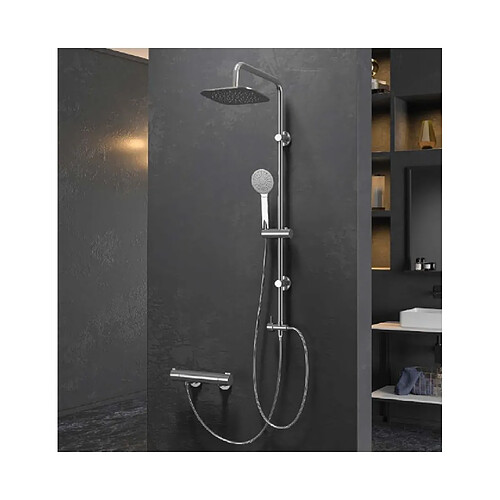 Karag Set de douche murale GIOTA avec douchette en chrome