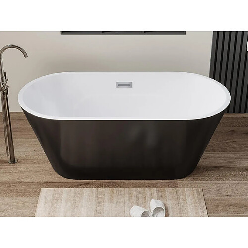 Vente-Unique Baignoire îlot design - 201 L - 150 x 70 x 58 cm - Noire - TWIGGY