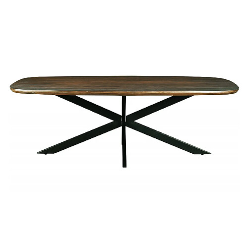 Moloo SKAGEN-Table à manger Ovale 8/10 p L.230 cm, Manguier teinté noyer