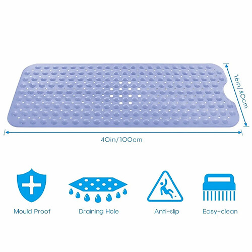 Universal Serviettes de bain extra longues pour massage 40x100cm douche sécurisée tapis de bain antidérapant tapis de sol de salle de bains pour enfants/personnes âgées/interdites |