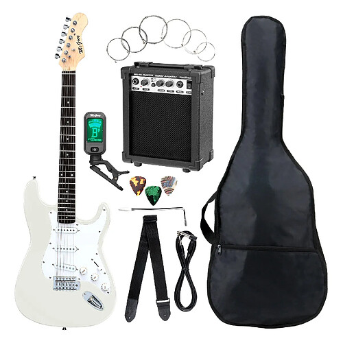 McGrey Rockit style ST guitare électrique blanche