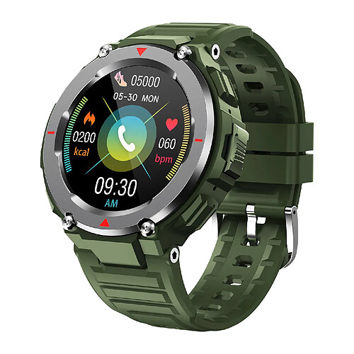 Montre connectée pour hommes femmes enfants Cardiaque Surveillance de la Pression artérielle Surveillance de l'exercice extérieur Compte à rebours de chronomètre pour Android iOS-Vert