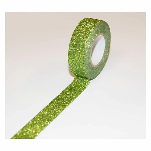 Youdoit Masking tape - Vert - Paillettes - Repositionnable - 15 mm x 10 m