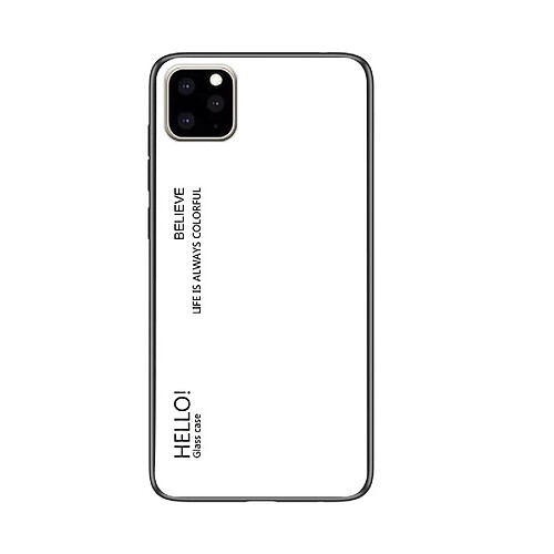 Wewoo Coque Rigide Pour iPhone 11 Pro Étui en verre de couleur dégradée blanc