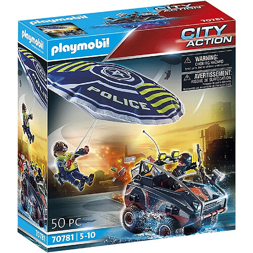 Playmobil® City Action Policier parachutiste et quad du bandit