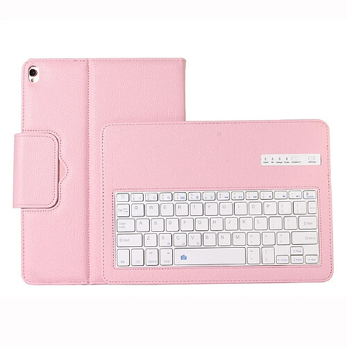 Wewoo IP09 pour iPad 10,2 pouces Texture ABS détachable clavier Bluetooth Étui en cuir avec fonction de support rose