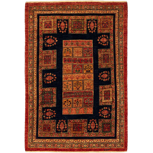 Vidal Tapis de laine 161x108 brun Kashkuli