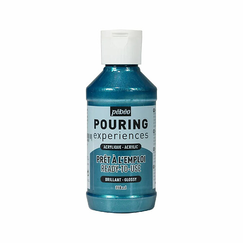 Pebeo Peinture pouring acrylique brillante - Bleu cobalt - 118 ml