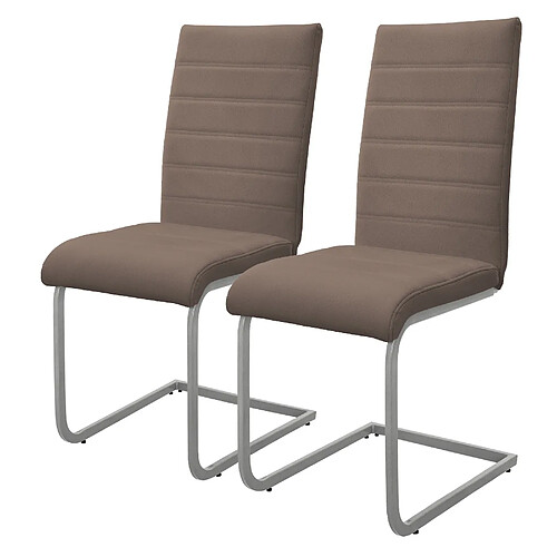 ML-Design Lot de 2 chaises de salle à manger Chaise de cuisine Chaise chaise cantilever chaise rembourrée chaise oscillante