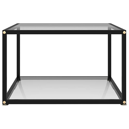 ComfortXL Table Basse Transparent 60x60x35 Cm Verre Trempé