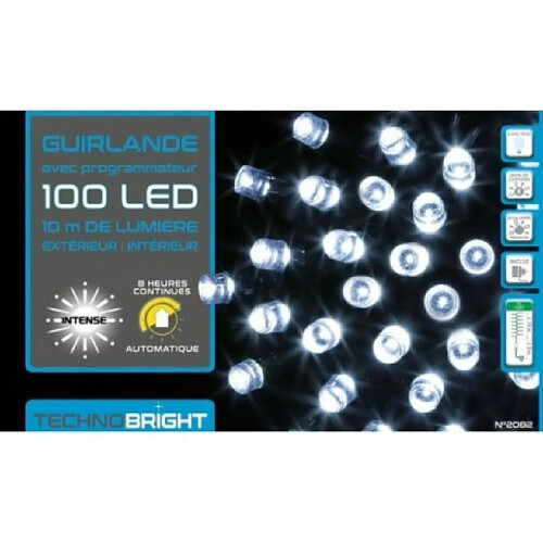 Guirlande extérieure 100 LED Blanc froid - FEERIC CHRISTMAS