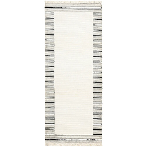 Vidal Tapis de couloir en laine 201x81 beige Darya