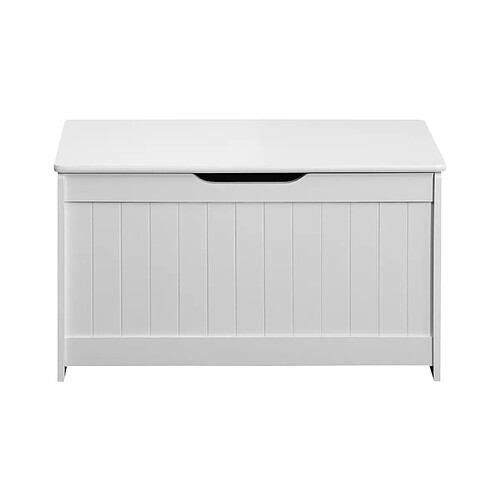 Mobili Rebecca Coffre De Rangement Banc Avec Couvercle En Bois Pour Jouets Enfants Blanc